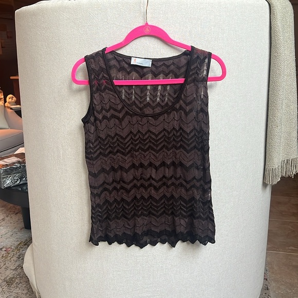 Missoni Chocolate Brown Chevron Tank Top Sz 12
Cotton and Vicose. - Picture 9 of 10
